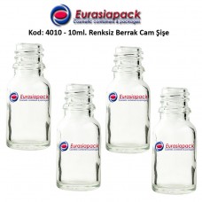 Cam İlaç - Ecza Şişesi 10ml. Renksiz Kod 4010
