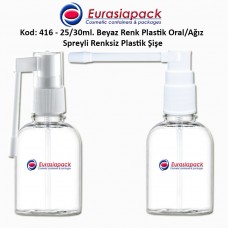 Ağız Spreyli Plastik Şişe Kod: 416 25/30ml.