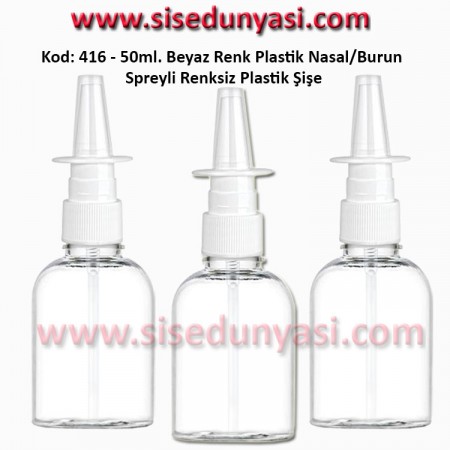 Burun Spreyli Plastik Şişe Kod: 416 50ml.