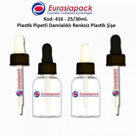 Damlalıklı Plastik Şişe Kod 416 - 25/30ml.